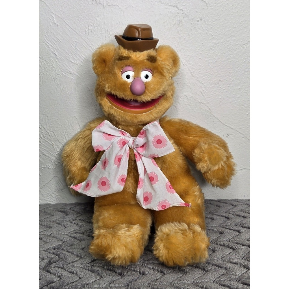 Vintage 1989 Fozzie Bear Muppets Plush Doll Jim Henson Direct Connect 13" EUC